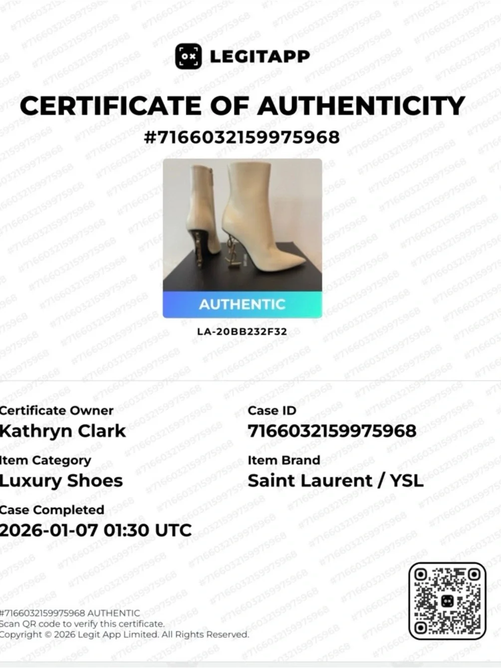 Saint Laurent Beige Opyum Booties with YSL emblem. - Picture 2 of 10